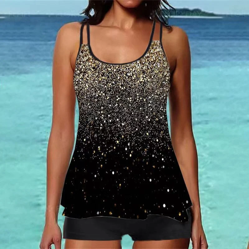 Damen Tankini-Oberteil mit floralem Design und Rückenriegel