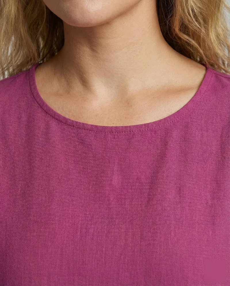 Damen Schlichte Oversize Baumwolljersey Shirtkleid