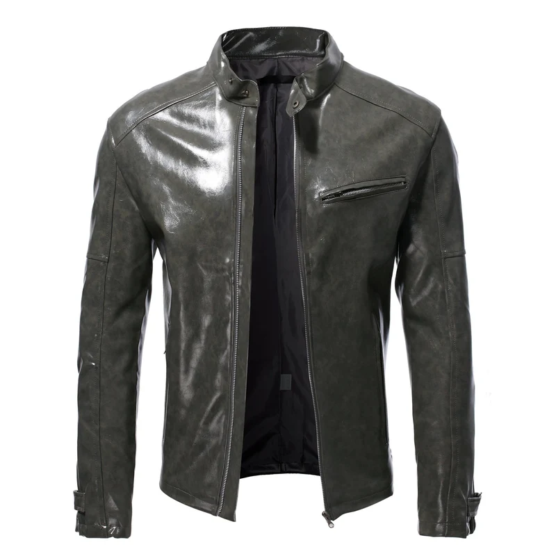 Herren Lederjacke mit hochwertigem Finish
