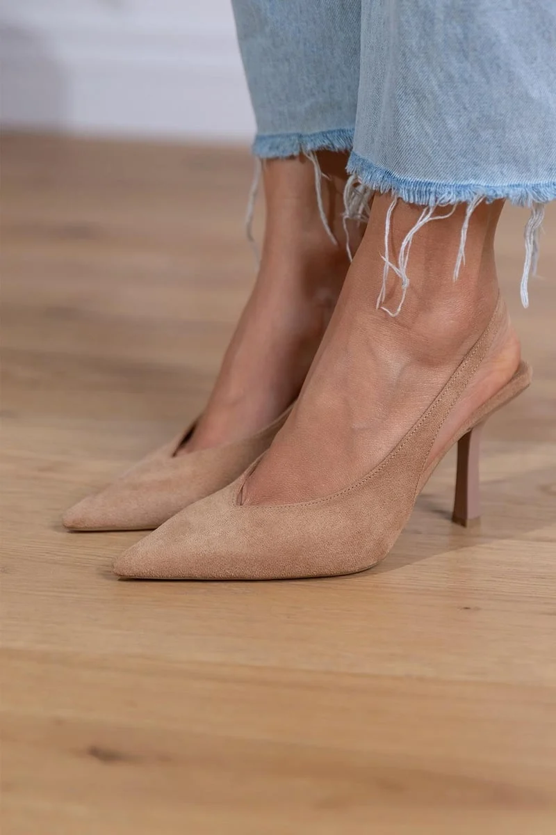 modische Damen-Slingback-Schuhe