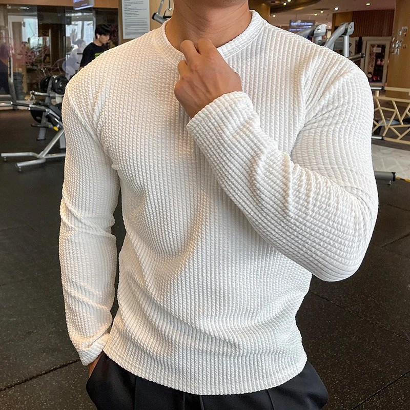 Herren Langarmshirt mit strukturiertem GewNord Taschene