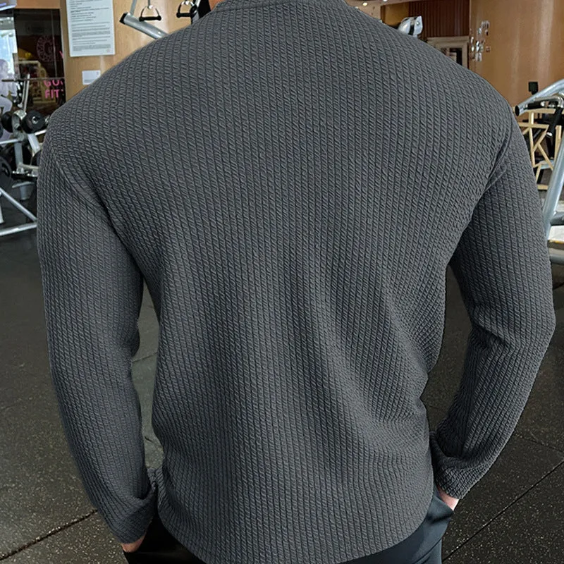 Herren Langarmshirt mit strukturiertem GewNord Taschene