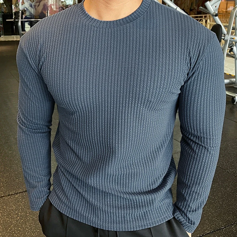Herren Langarmshirt mit strukturiertem GewNord Taschene