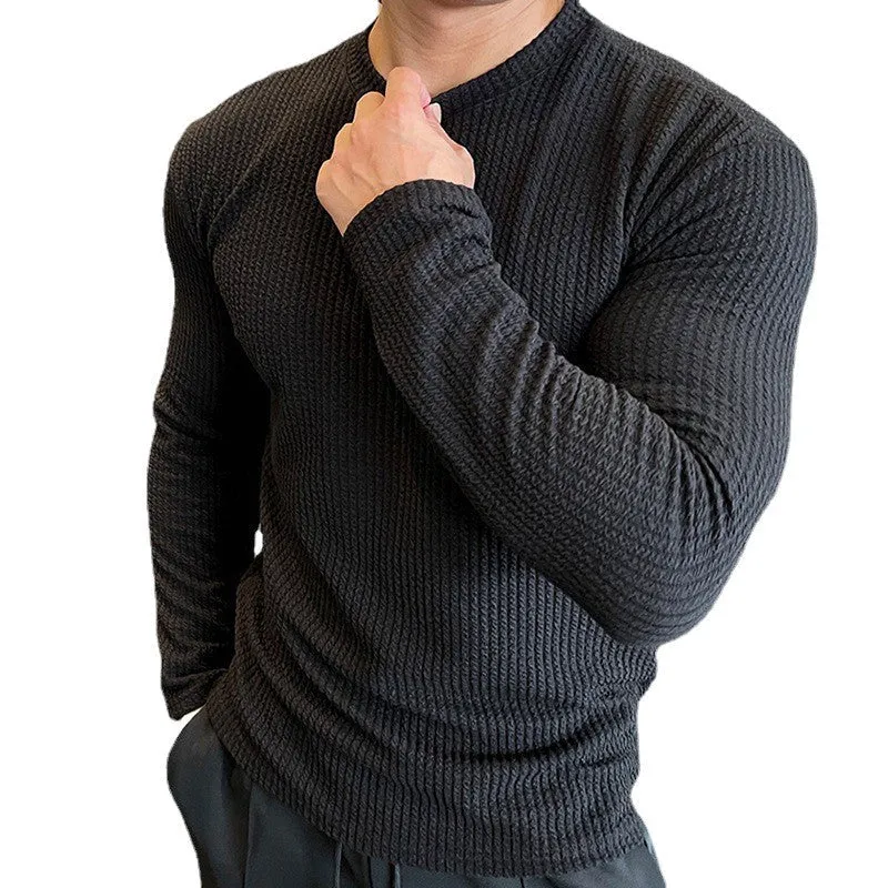Herren Langarmshirt mit strukturiertem GewNord Taschene