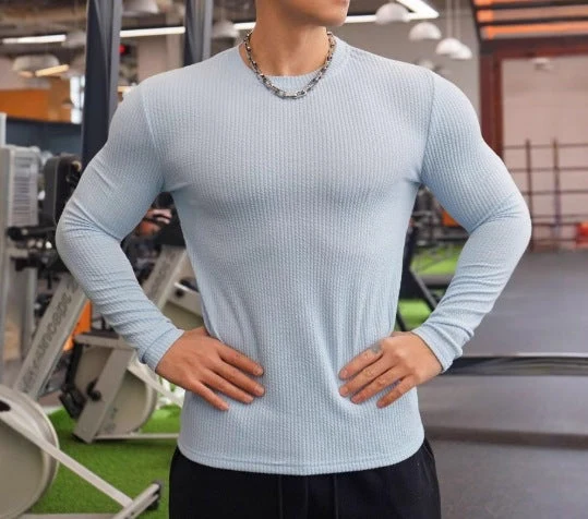 Herren Langarmshirt mit strukturiertem GewNord Taschene