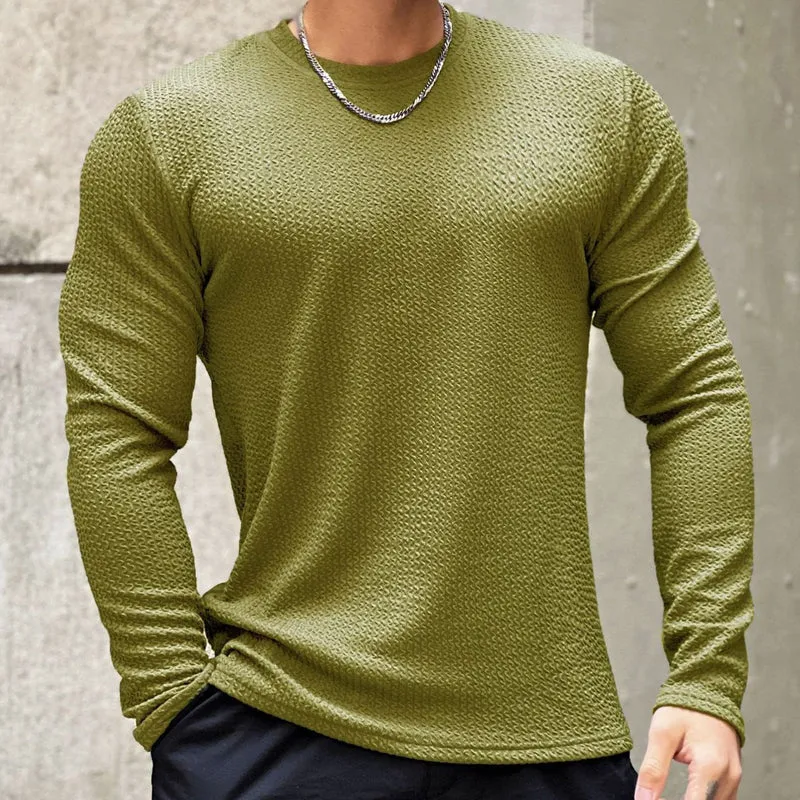 Herren Langarmshirt mit strukturiertem GewNord Taschene