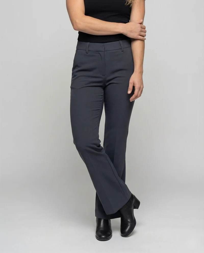 Damen Businesshose Kleiner Saumschlitz