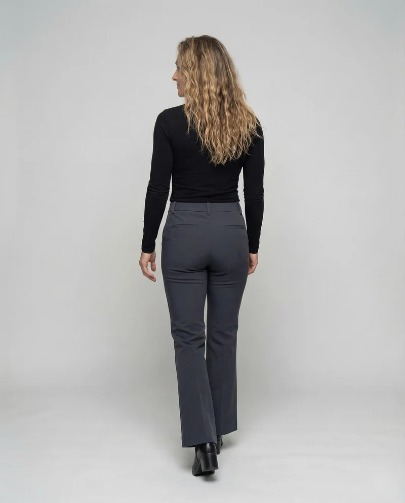 Damen Businesshose Kleiner Saumschlitz