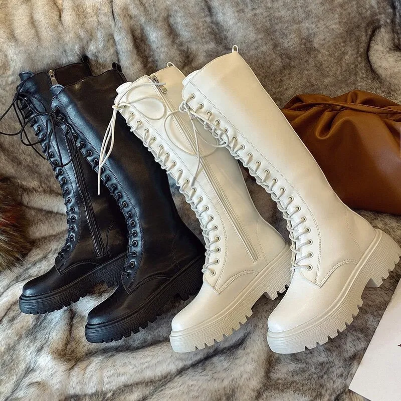 kniehohe Stiefel mit Absatz für Frauen perfekt für lässige Tage