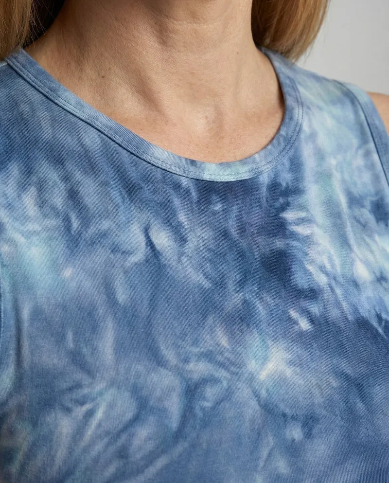 Damen Maxikleid Batik figurbetont