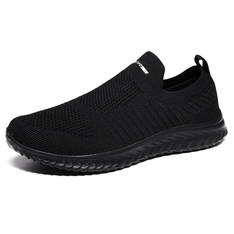 Damen Atmungsaktive Slip-On Sneakers mit elastischem Strick-Obermaterial