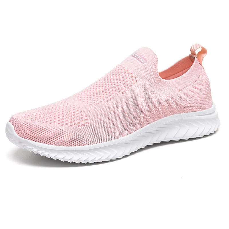 Damen Atmungsaktive Slip-On Sneakers mit elastischem Strick-Obermaterial