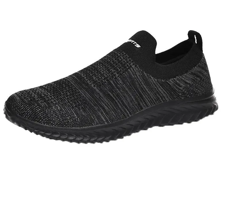 Damen Atmungsaktive Slip-On Sneakers mit elastischem Strick-Obermaterial