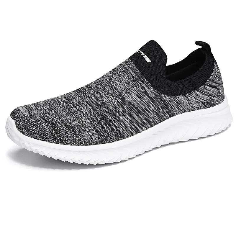 Damen Atmungsaktive Slip-On Sneakers mit elastischem Strick-Obermaterial
