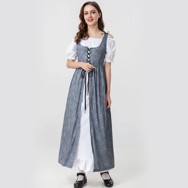 Damen Trachtenkleid mit romantischen Rüschendetails und bezaubernder Schnürung