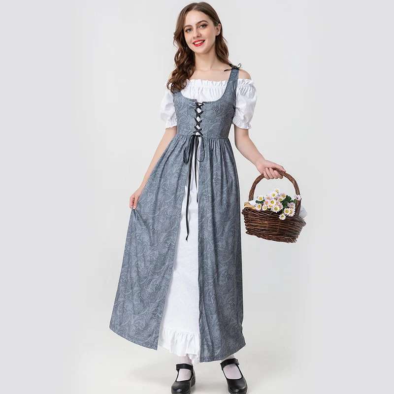 Damen Trachtenkleid mit romantischen Rüschendetails und bezaubernder Schnürung