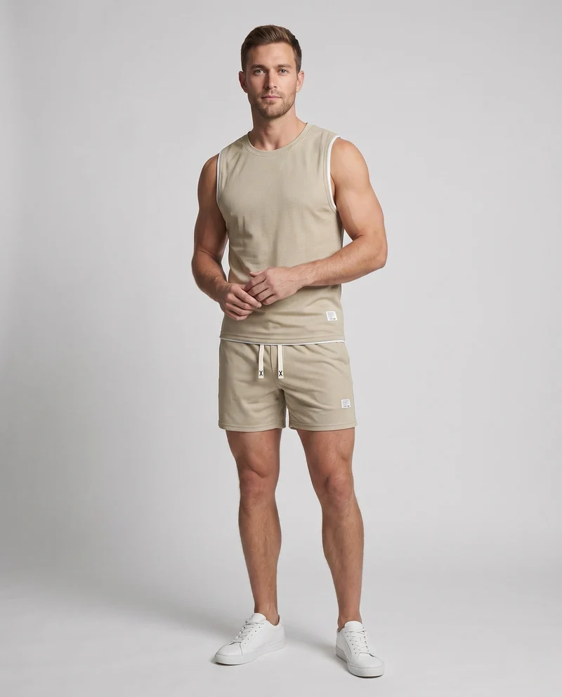 Herren Sportliches Tanktop und Shorts Set Nord Taschen
