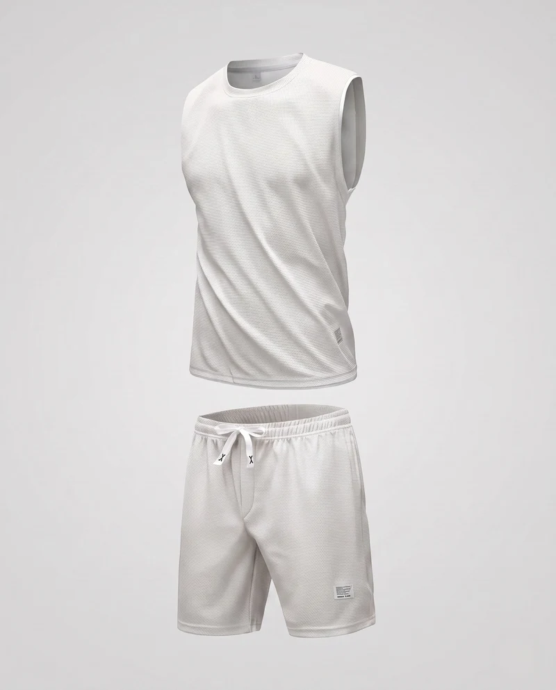 Herren Sportliches Tanktop und Shorts Set Nord Taschen