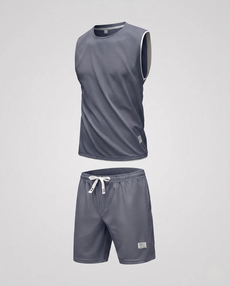 Herren Sportliches Tanktop und Shorts Set Nord Taschen