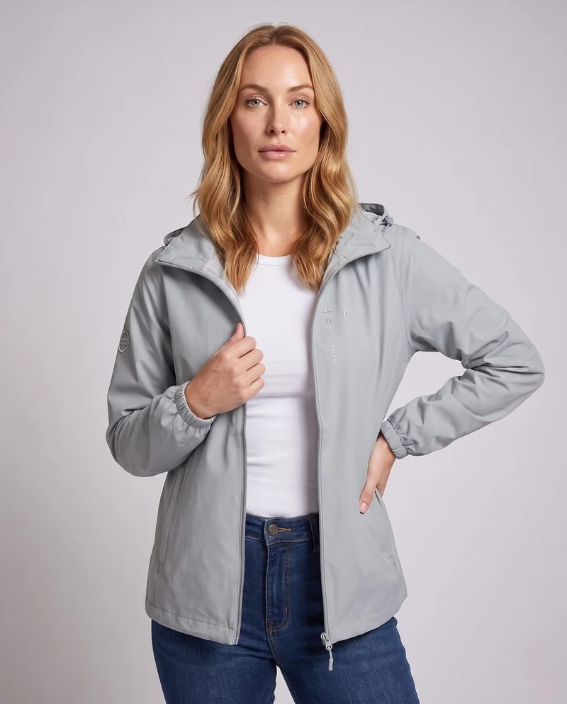 Damen wasserdichte und atmungsaktive Laufjacke