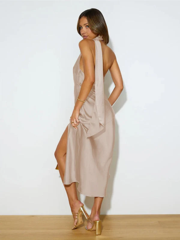 Nord Taschen | Vibrant Halter-Midi-Kleid