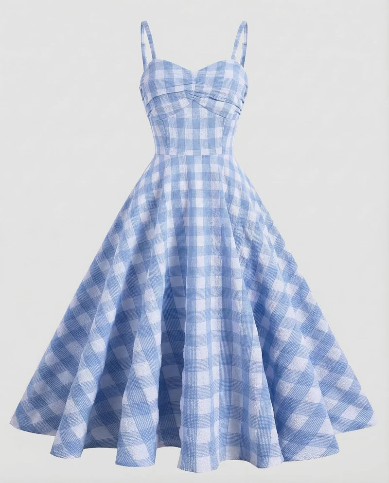 Damen Halterkleid V Ausschnitt