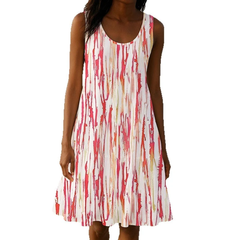 Damen Sommerliches A-Linien Kleid mit einzigartigem Ombre-Design Nord Taschen