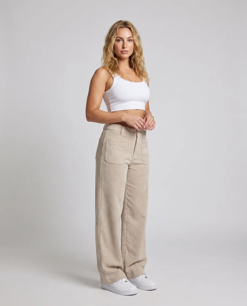 Damen Weite Cordhose