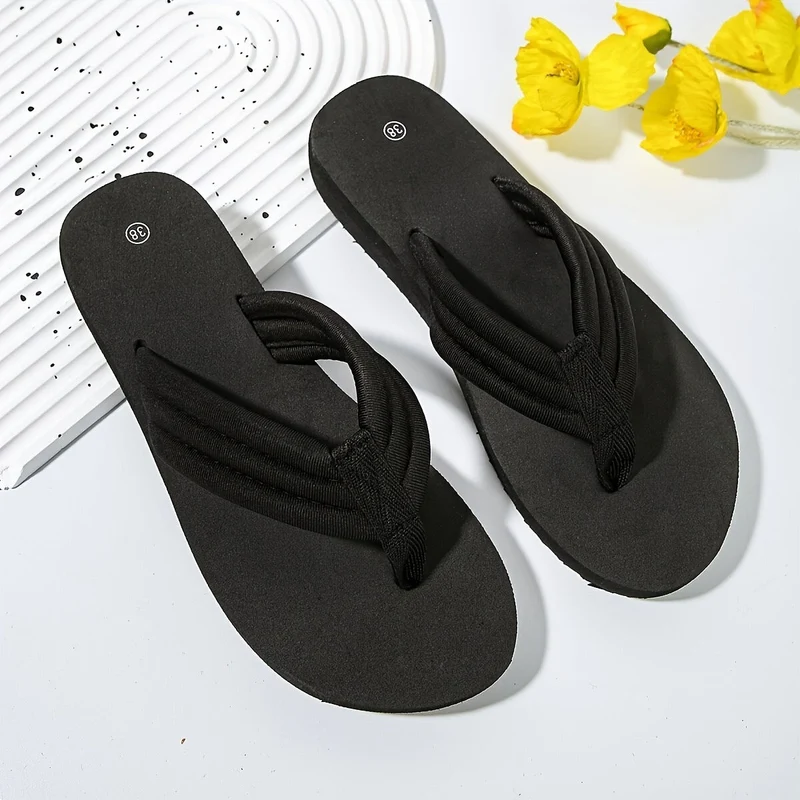 Damen Komfortable Zehentrenner-Sandalen mit gepolstertem Fußbett
