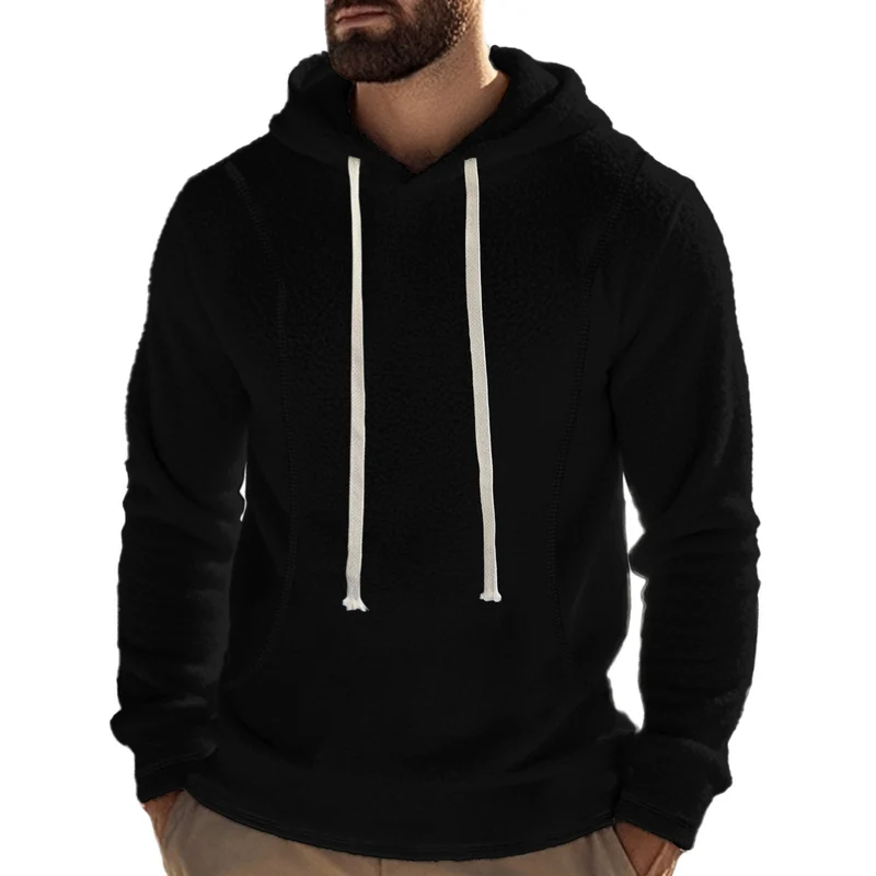 Herren Hochwertiger Fleece-Hoodie mit praktischer Kängurutasche und stylischem Design