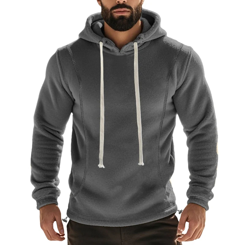 Herren Hochwertiger Fleece-Hoodie mit praktischer Kängurutasche und stylischem Design