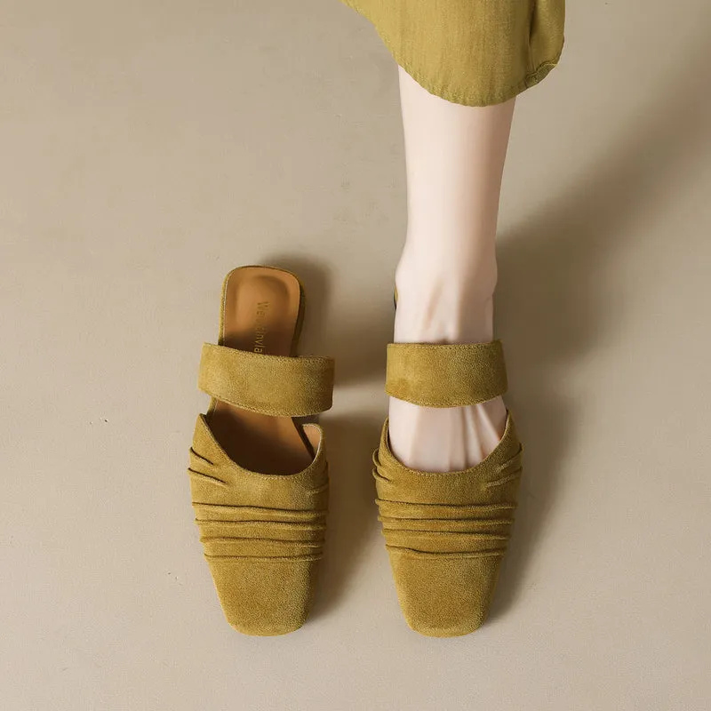 Damen Mokassin-Sandalen mit eleganten Riemen und stylischem Faltendesign Nord Taschen