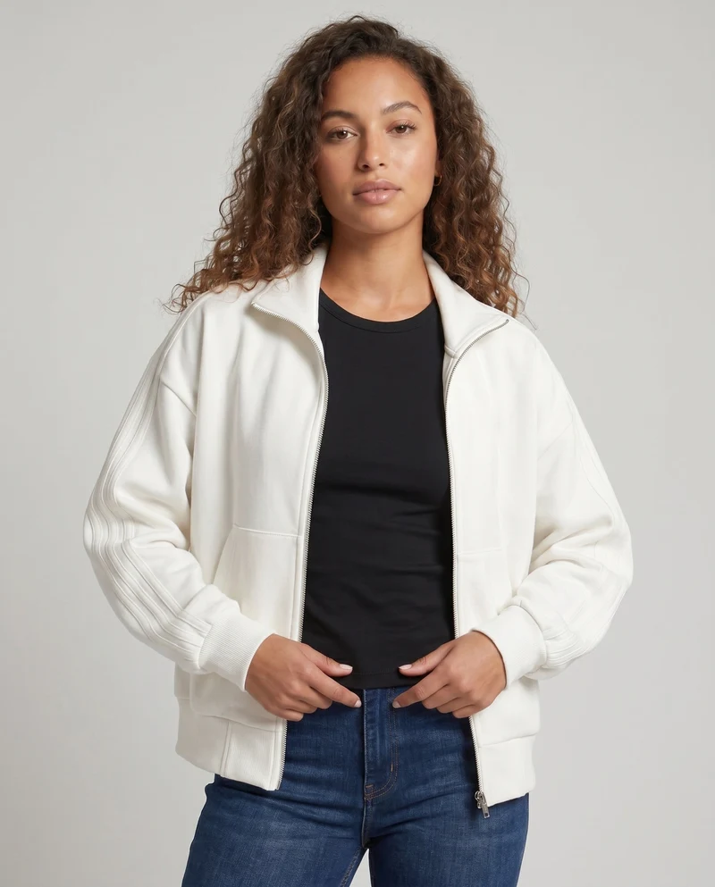 Damen Sportliche Jacke mit hohem Kragen und lässigem Schnitt