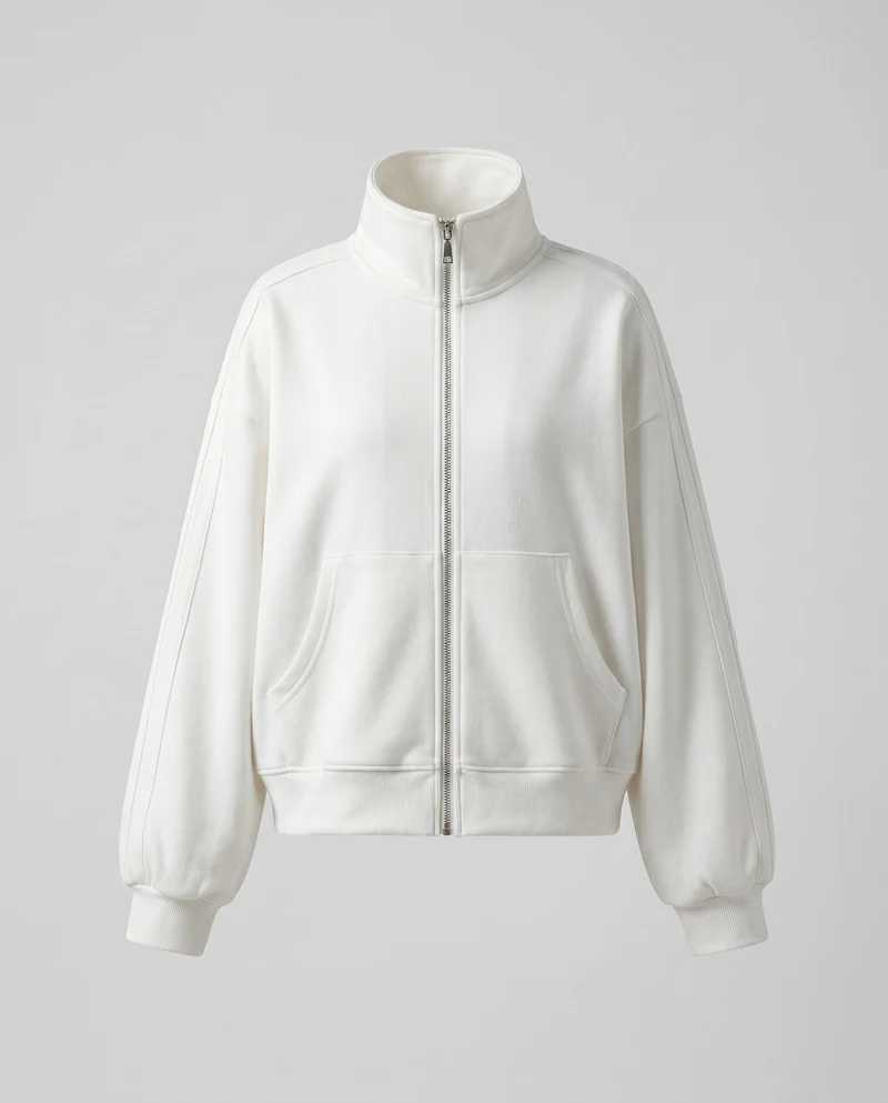 Damen Sportliche Jacke mit hohem Kragen und lässigem Schnitt