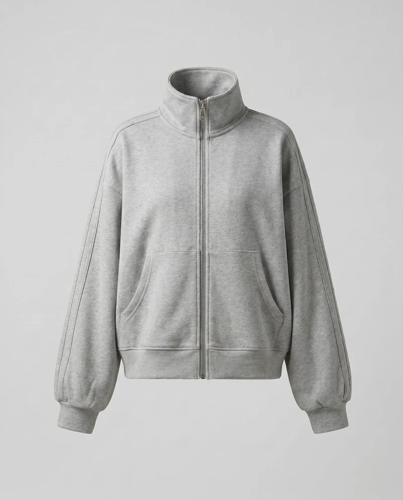 Damen Sportliche Jacke mit hohem Kragen und lässigem Schnitt