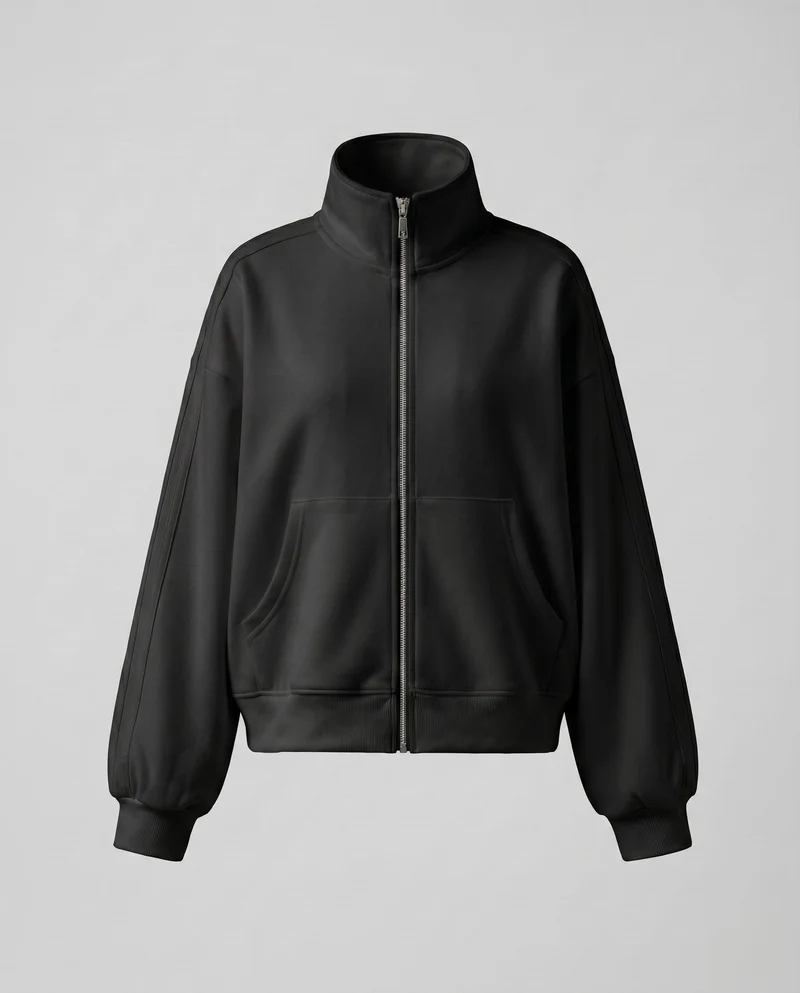 Damen Sportliche Jacke mit hohem Kragen und lässigem Schnitt