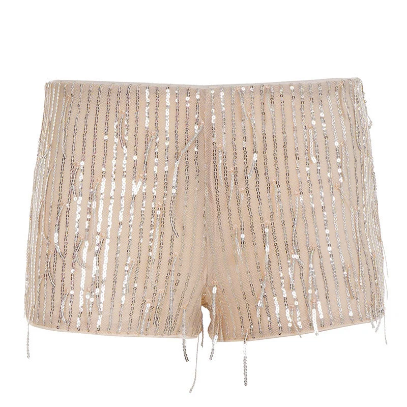 Damen glamouröse Pailletten-Shorts