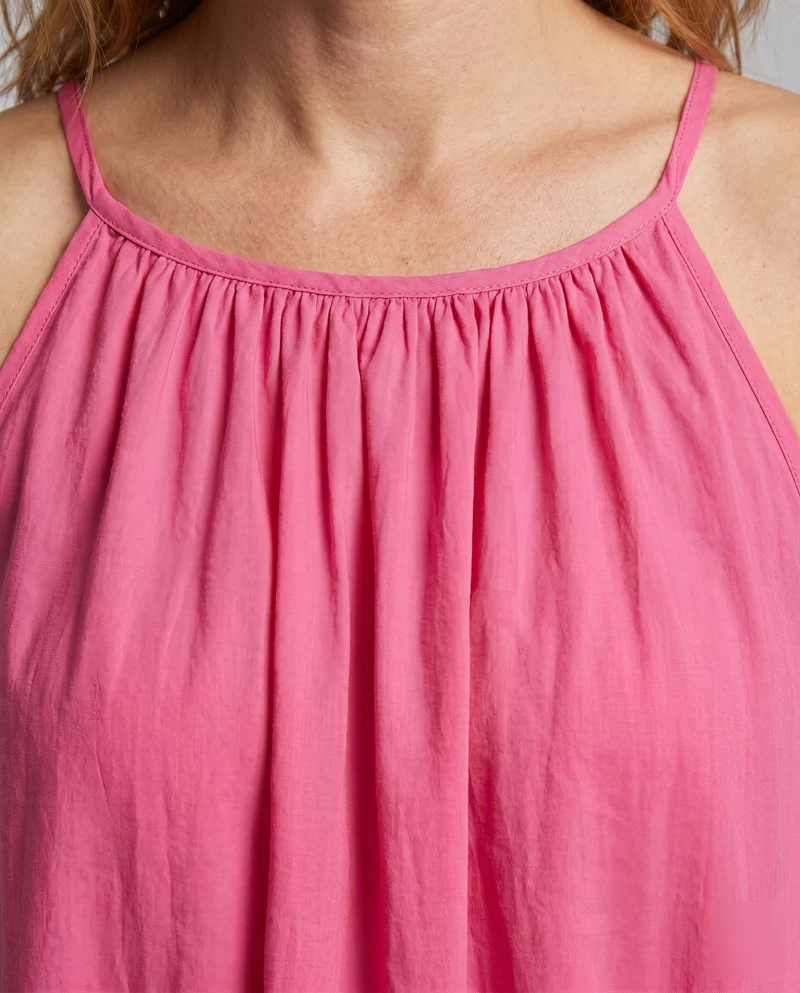 Damen luftiges lässiges Maxikleid mit gerafftem Oberteil