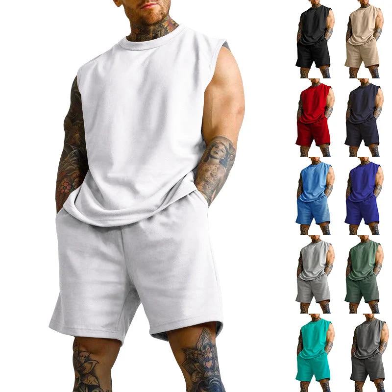 Herren sportliches Kurzarm-Set aus atmungsaktivem Material