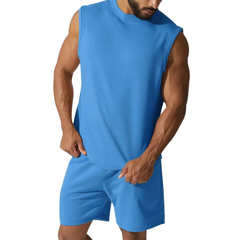 Herren sportliches Kurzarm-Set aus atmungsaktivem Material