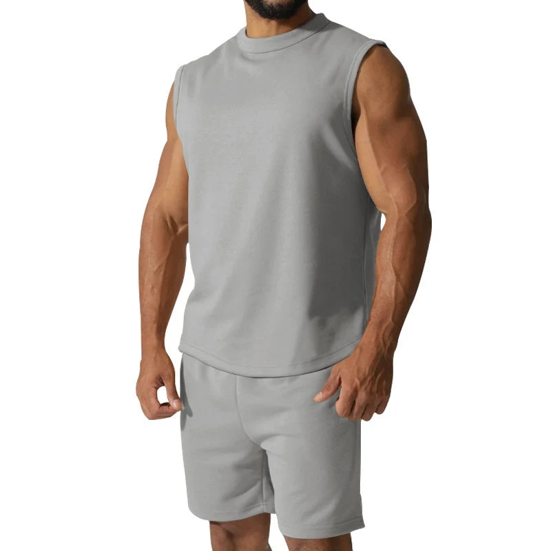 Herren sportliches Kurzarm-Set aus atmungsaktivem Material