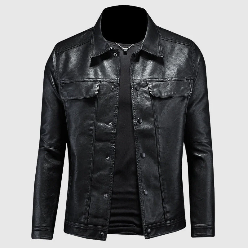 Saisonale Lederjacke