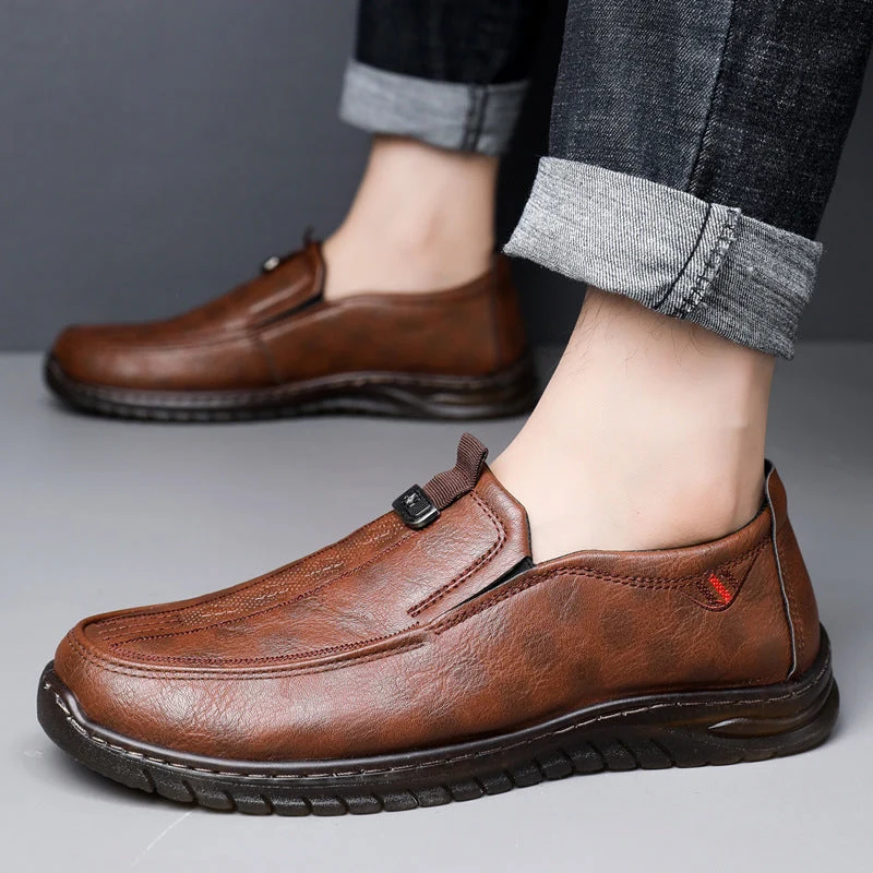 Damen elegante und bequeme Slipper aus Leder