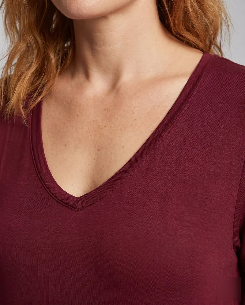 Damen Bequeme Markanter Knoten-Saum MischgewNord Taschene Maxikleid