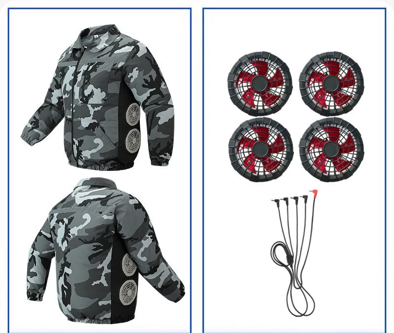 Unisex nan kühlende Ventilationsjacke mit integrierten seitlichen Lüftern und atmungsaktivem Funktionsmaterial Nord Taschen