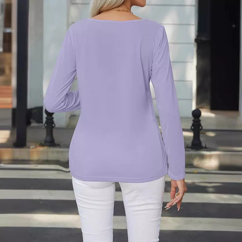 Damen Langarmshirt mit raffinierten Knopfdetails