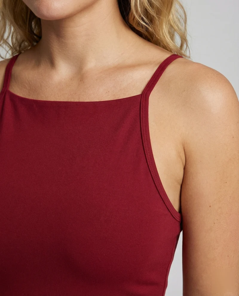 Damen Ärmellose Figurbetonte Jersey Maxikleid