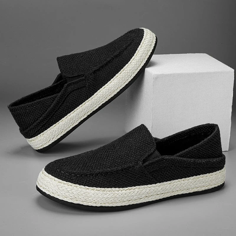Damen Komfortable Slip-On Freizeitschuhe mit geflochtenem Design
