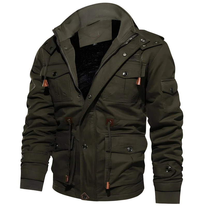 Wasserdichte Militärjacke mit Verstellbarem Bund - Arvani