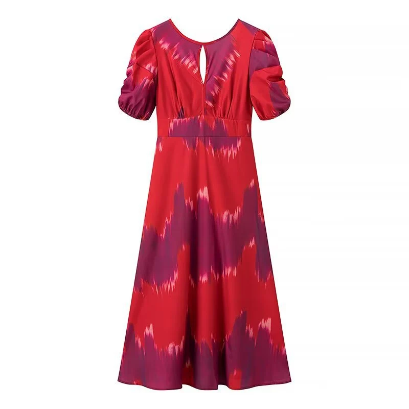 Damen Sommerkleid mit buntem Stickdesign und lockerem Schnitt
